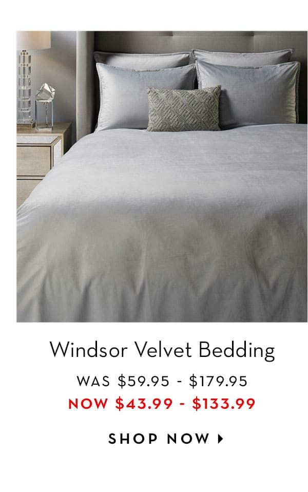 windsor velvet bedding