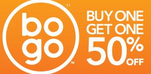 Bogo - Buy One Get One 50% Off