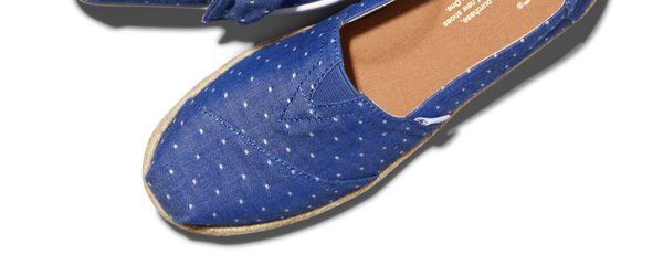Imperial Blue Dot Chambray Women's Espadrilles