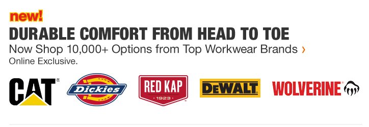 Now shop 10,000+ options from top workwear brands