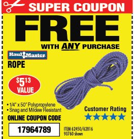 1/4 in. x 50 ft. Polypropylene Rope