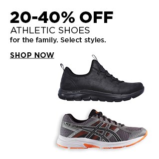 20-40% off select athletic shoes for the family. Shop now.