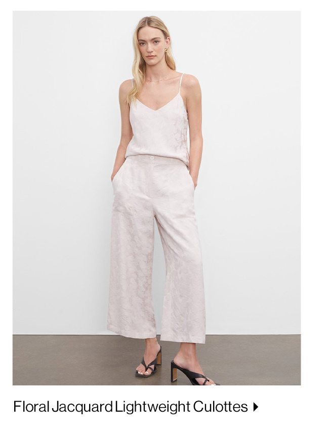 Floral Jacquard Lightweight Culottes