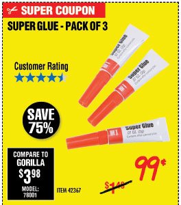 3 Piece Super Glue