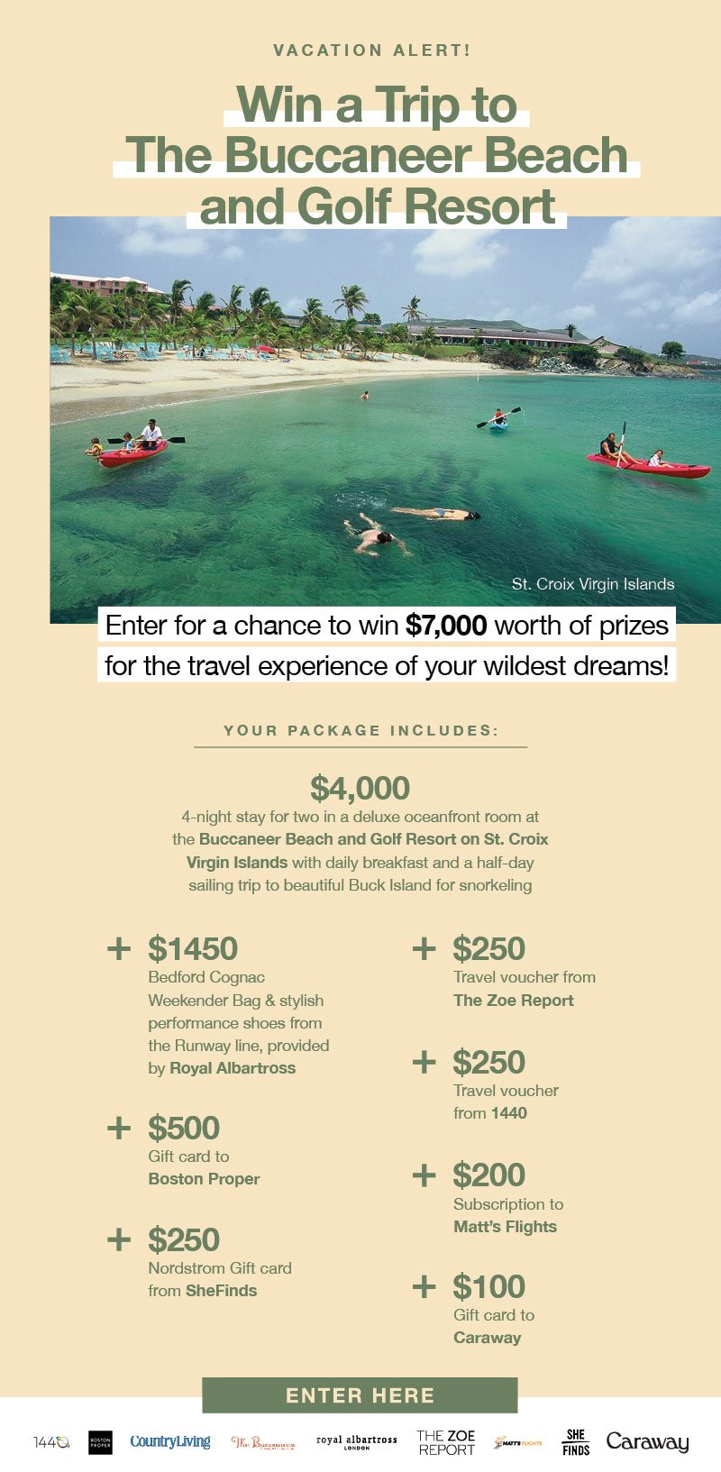 Win a Trip To The Buccaneer Beach And Golf Resort | Enter Here