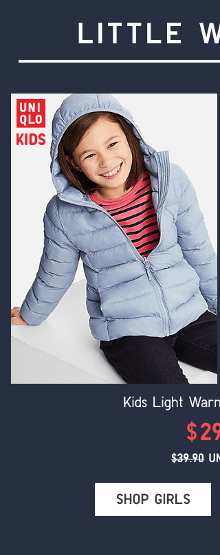 KIDS LIGHT WARM PADDED PARKA $29.90 - SHOP GIRLS