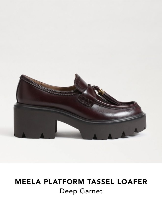 Meela Platform Tassel Loafer (Deep Garnet)