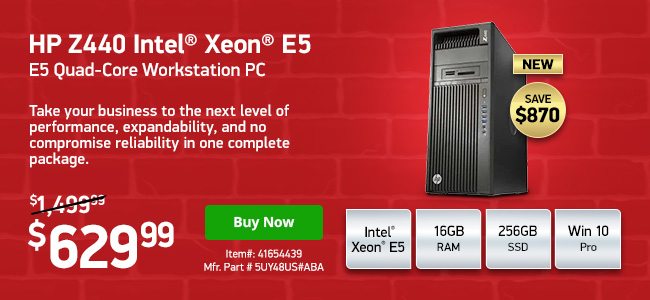 HP Z440 Workstation with no Graphics Card | 41654439 | Shop Now