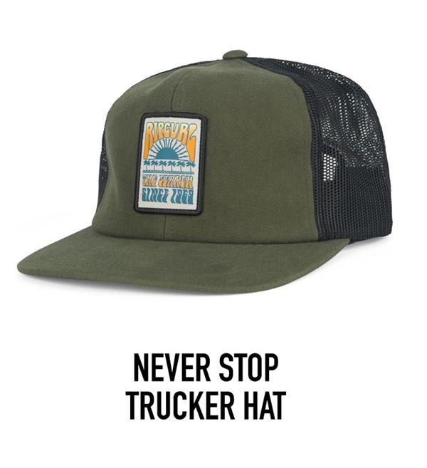 NEVER STOP TRUCKER HAT