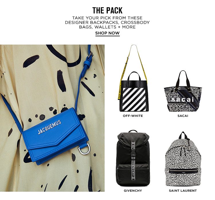 The Pack: Take your pick from these designer backpacks, crossbody bags, wallets + more - Shop Now