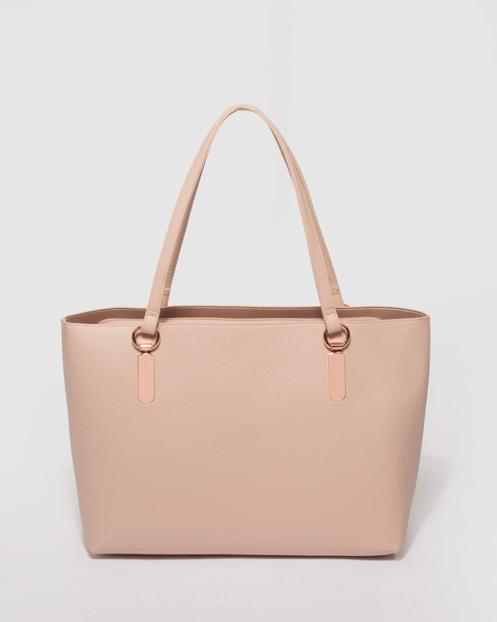 Image of Pink Angelina Tech Tote Bag With Rose Gold Hardware