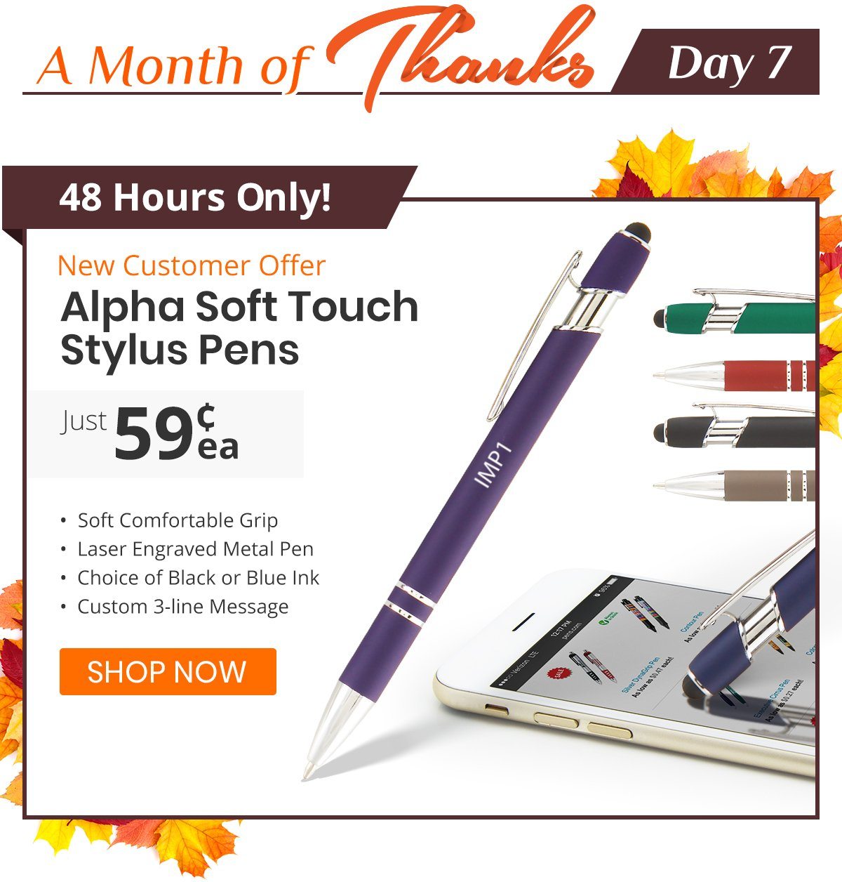 Alpha Soft Touch Stylus Pens for only 59¢ each!