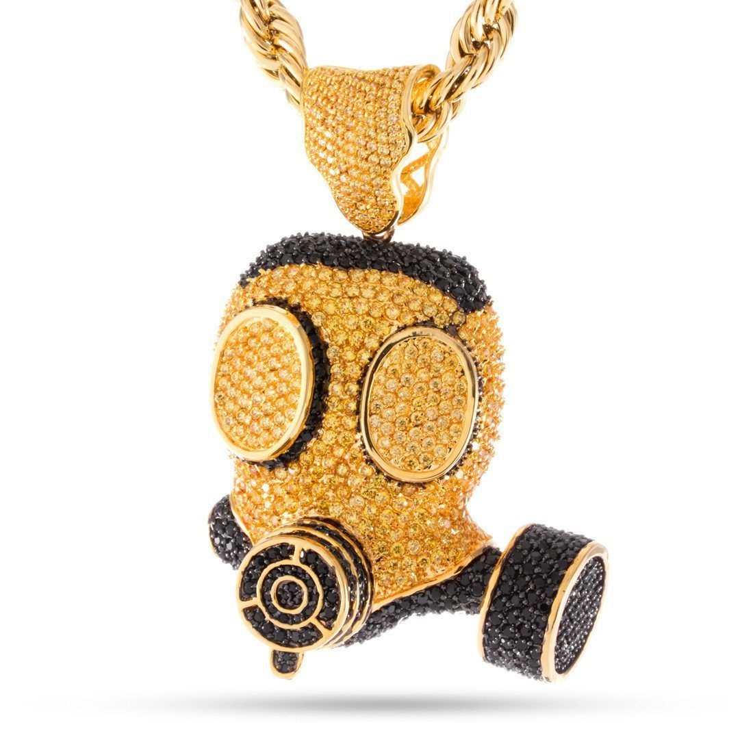 Image of The 14K Gold Gas Mask Necklace
