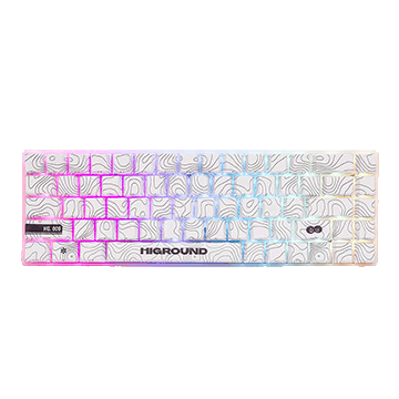 Higround - Basecamp 65 Snow Stone 65% Wired RGB Mechanical Gaming Keyboard