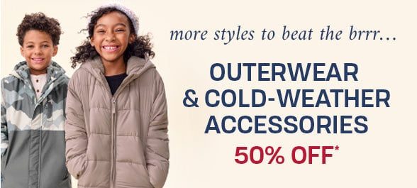 50% off Outerwear & Cold Weather Accessories