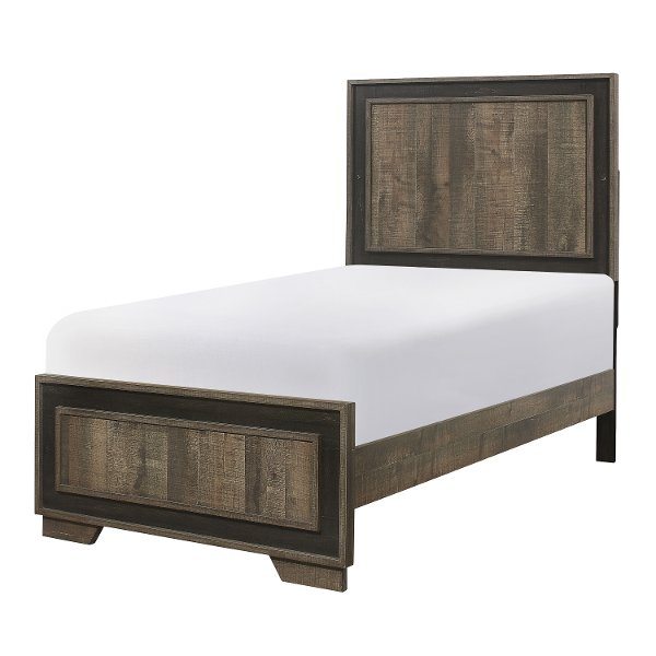 Ellendale Rustic Brown Twin Bed