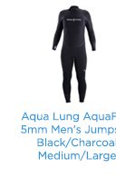 Aqua Lung AquaFlex 5mm Men's Jumpsuit Black/Charcoal Medium/Large