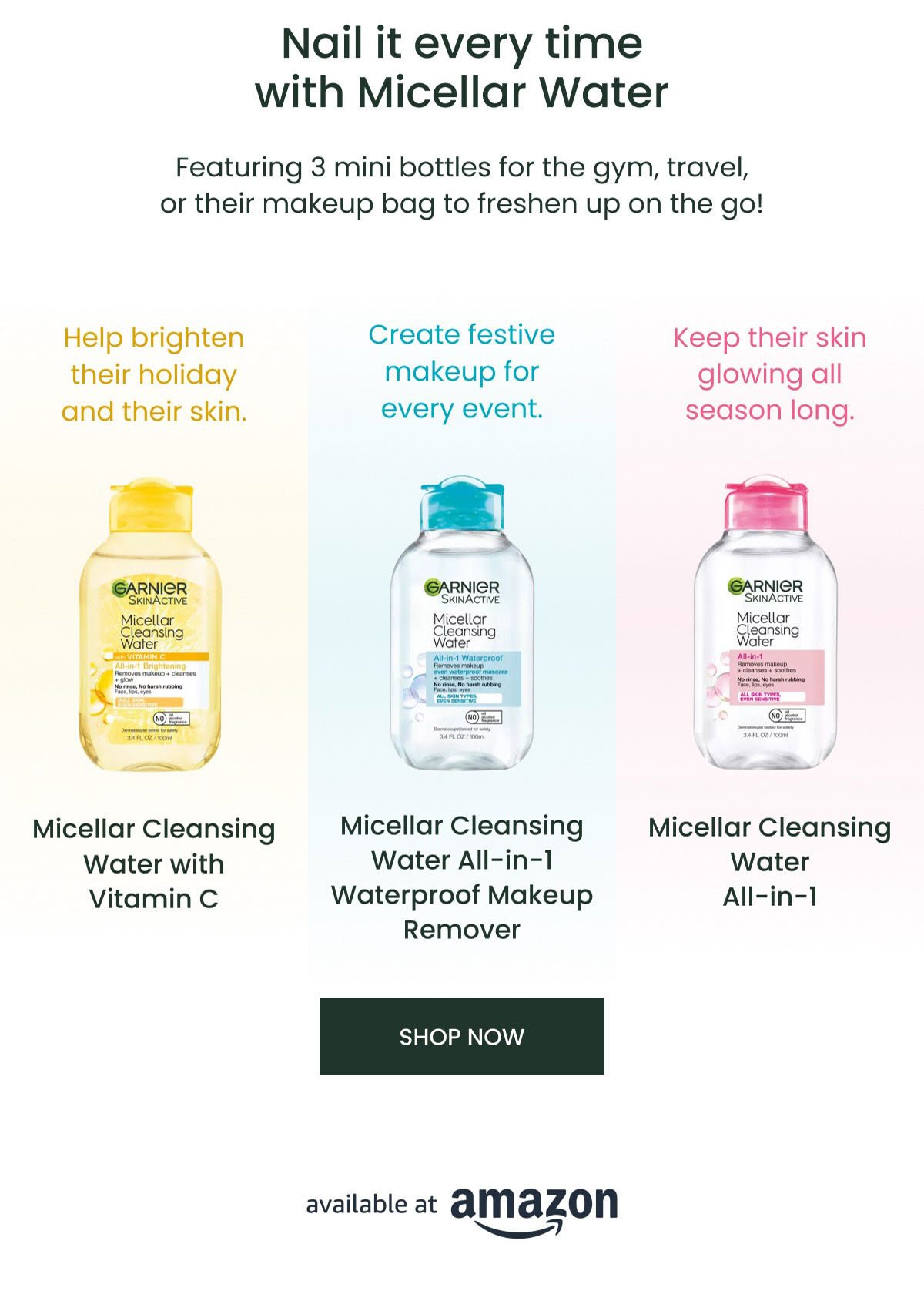 Micellar Cleansing Water 3-piece kit