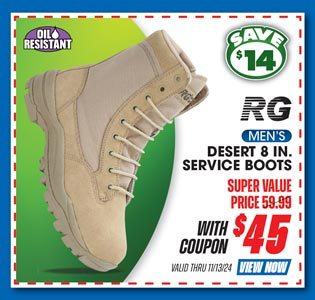 Response Gear Desert 8'' Men's Service Boots