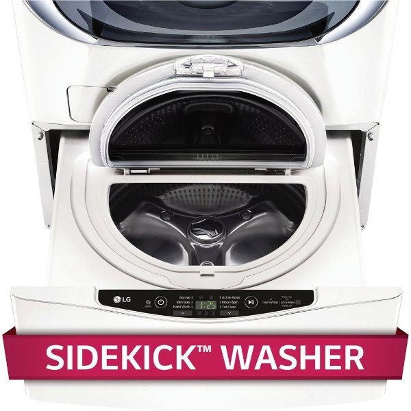 LG 27 Inch Sidekick Pedestal Washer - 1.0 Cu. Ft. White