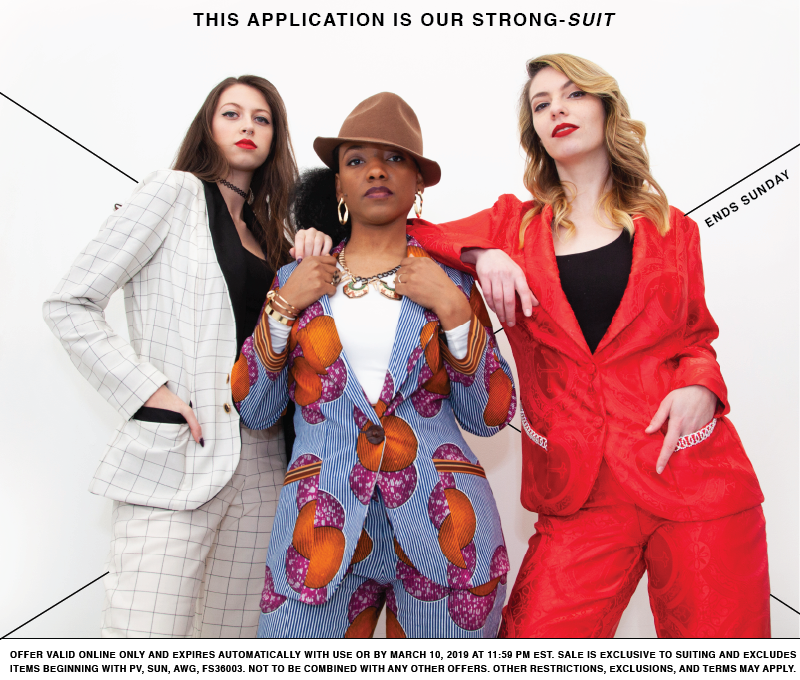 SAVE 15% OFF SUITING