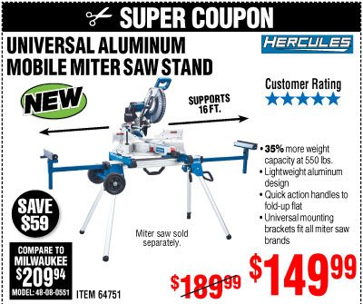 View Hercules® Aluminum Miter Saw Stand