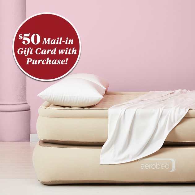 AeroBed® Pillowtop 24-Inch Air Mattress with USB Charge - $50 Mail-in Gift Card with Purchase!