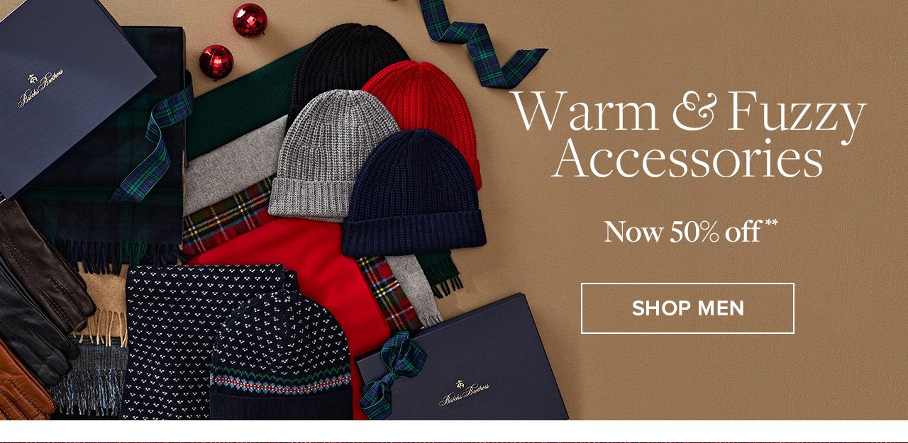 Warm and Fuzzy Accessories. Now 50% off**. Shop Men