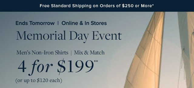 ENDS TOMORROW | MEMORIAL DAY EVENT | DRESS SHIRTS