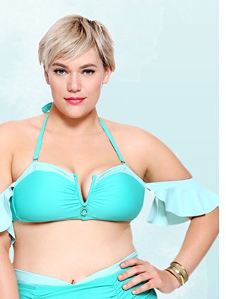 Jasmine Off the Shoulder Swim Top Plus Size