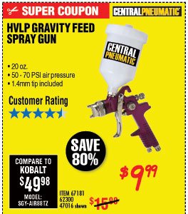 20 fl. oz. HVLP Gravity Feed Air Spray Gun