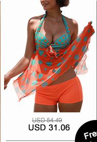 Asymmetric Hem Padded Open Back Printed Tankini Set