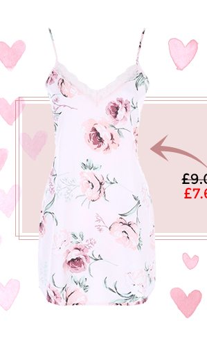 Pink Floral Chemise