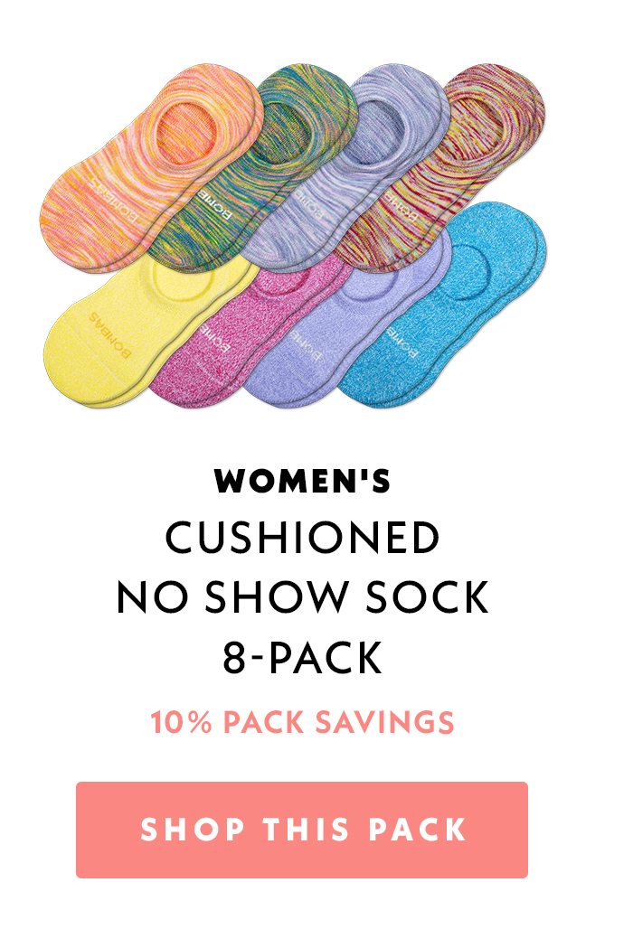 Women's | Cushioned No Show Sock 8-Pack | 10% Pack Savings | Shop This Pack