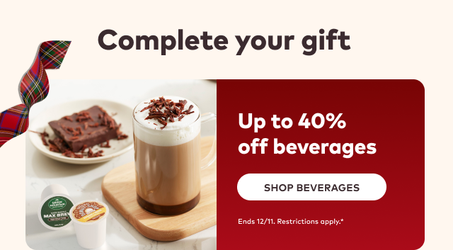 Up to 40% off beverages with code GIFTYBREWS