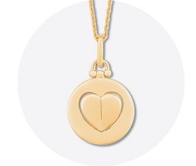 10K Yellow Gold Signature Heart Necklace