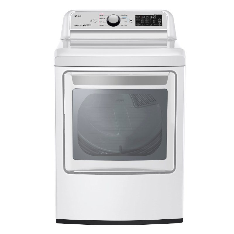 LG Rear Control Gas Dryer with Sensor Dry - 7.3 cu.ft. White