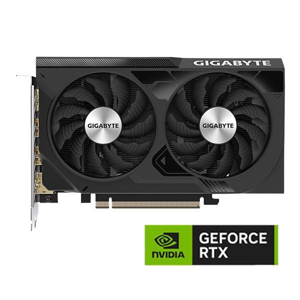 Gigabyte NVIDIA GeForce RTX 4060 Windforce Overclocked Dual Fan 8GB GDDR6 PCIe 4.0 Graphics Card