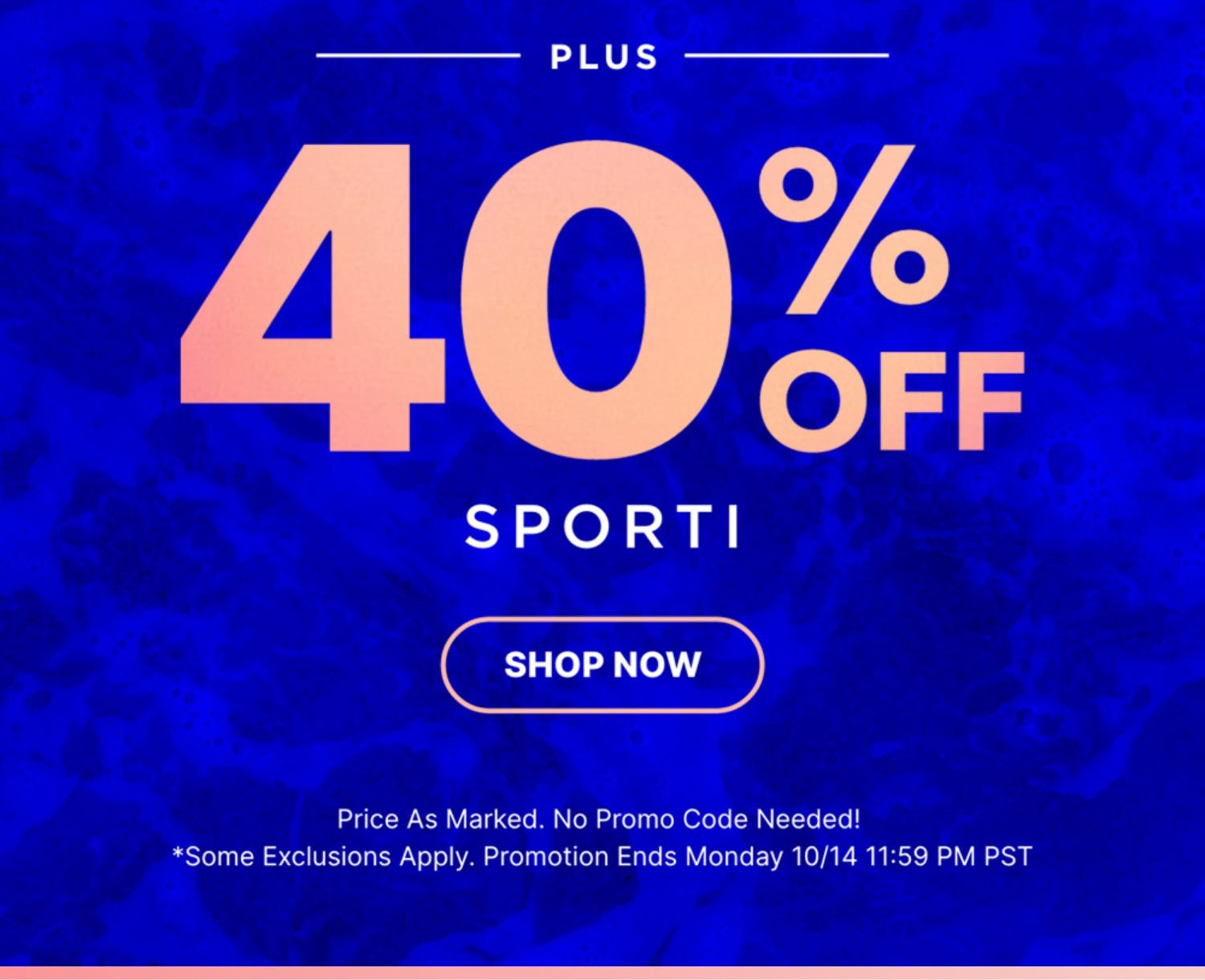 40% off Sporti