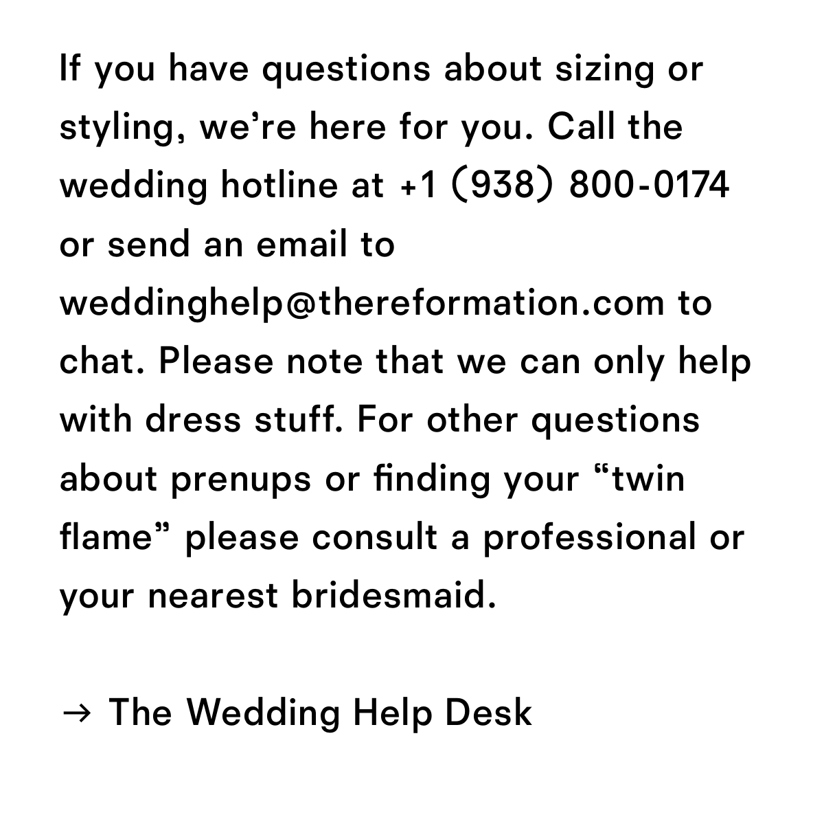We're here for you