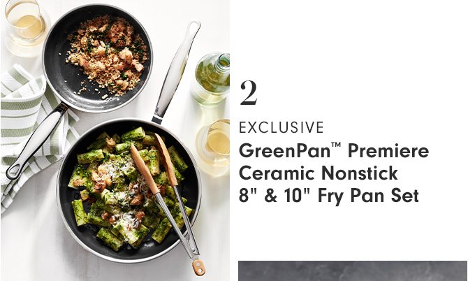 2 - EXCLUSIVE - GreenPan™ Premiere Ceramic Nonstick 8” & 10” Fry Pan Set