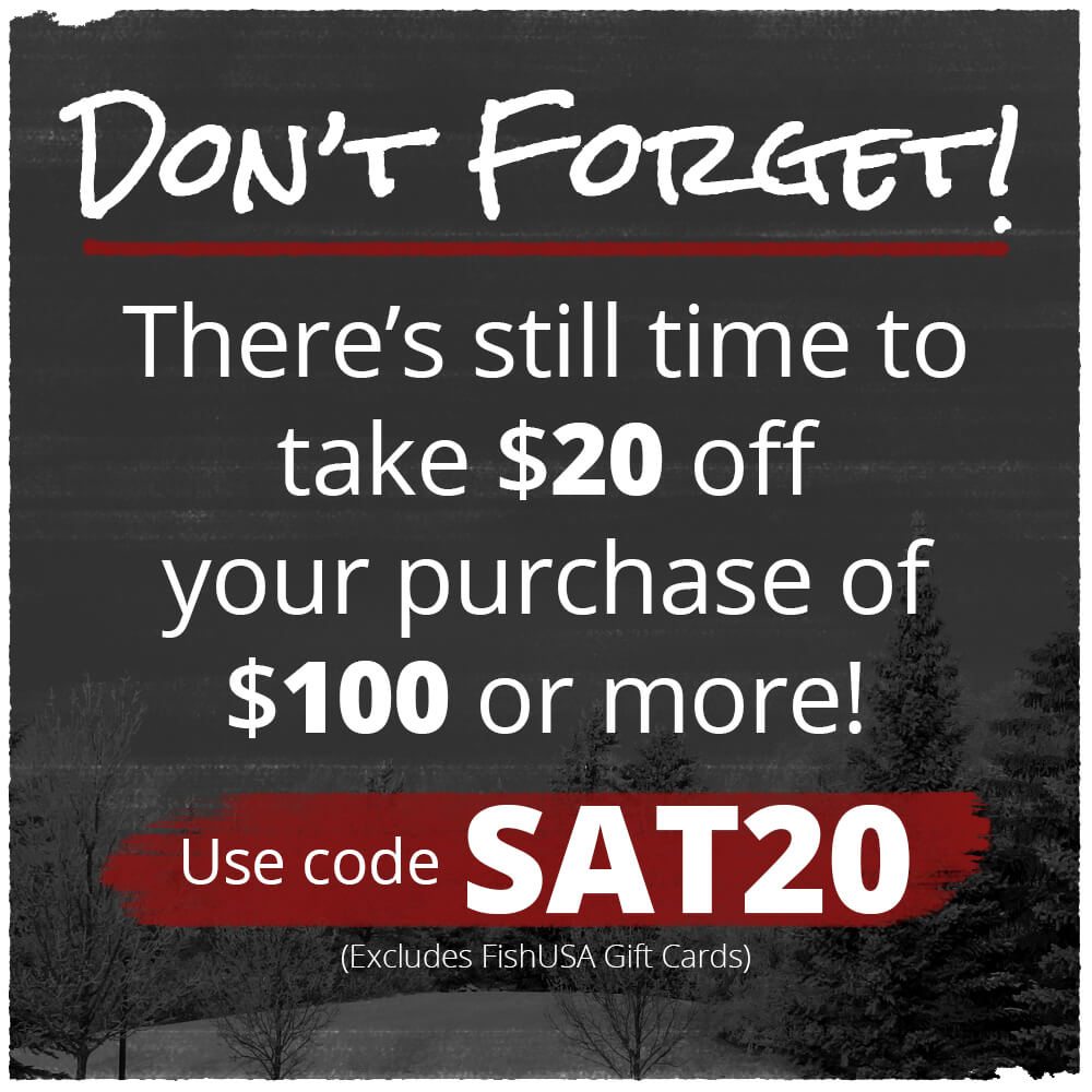 Don't forget! There's still time to save $20 on your purchase of $100 or more.