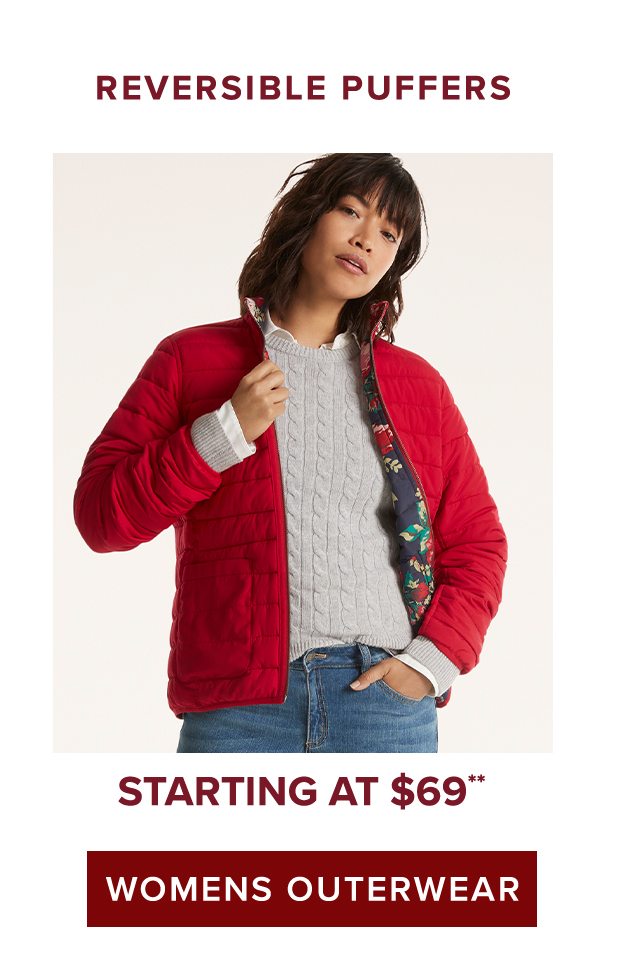 Reversible Puffers Starting At $69 Womens Outerwear