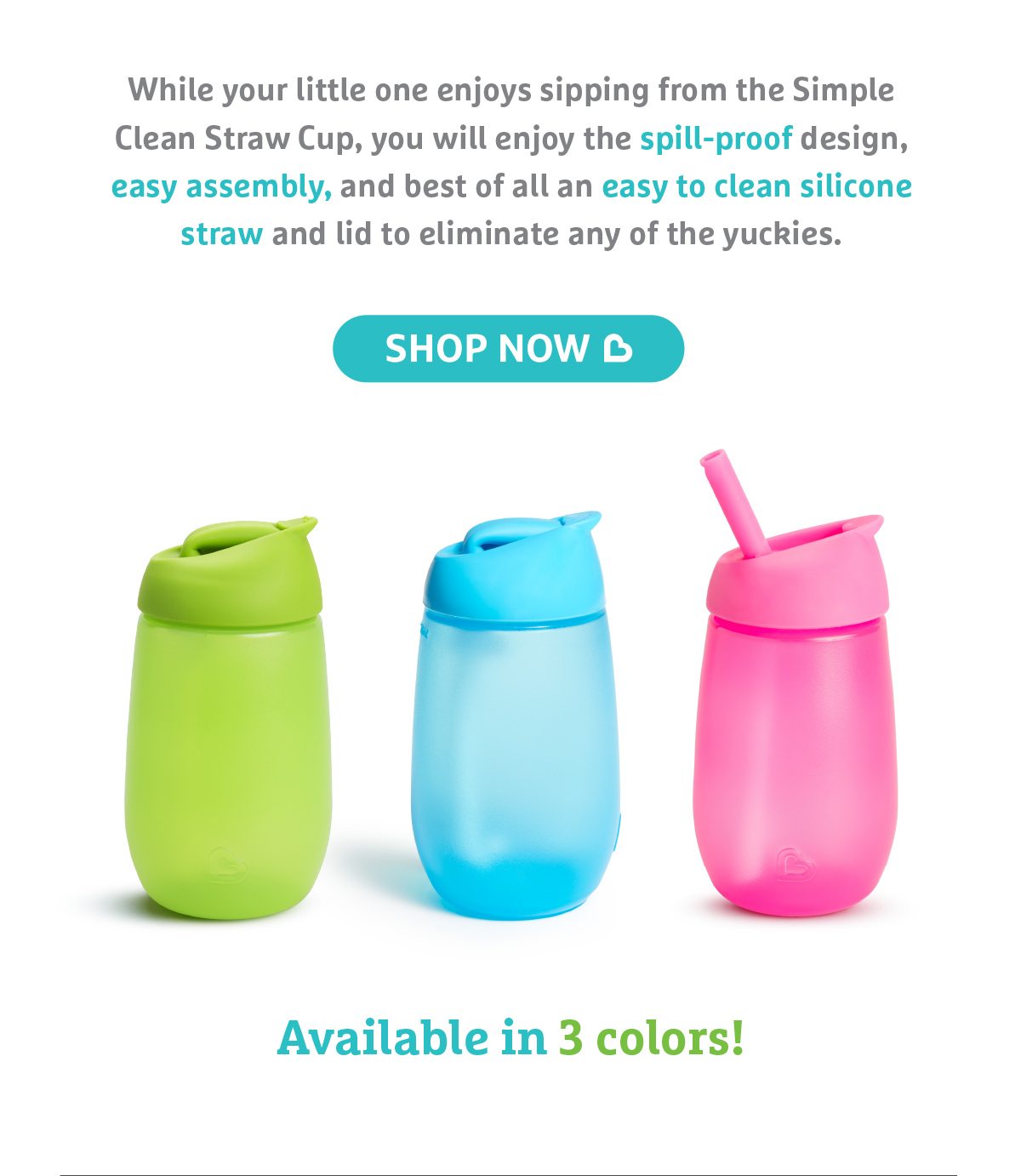 Simple clean straw cup