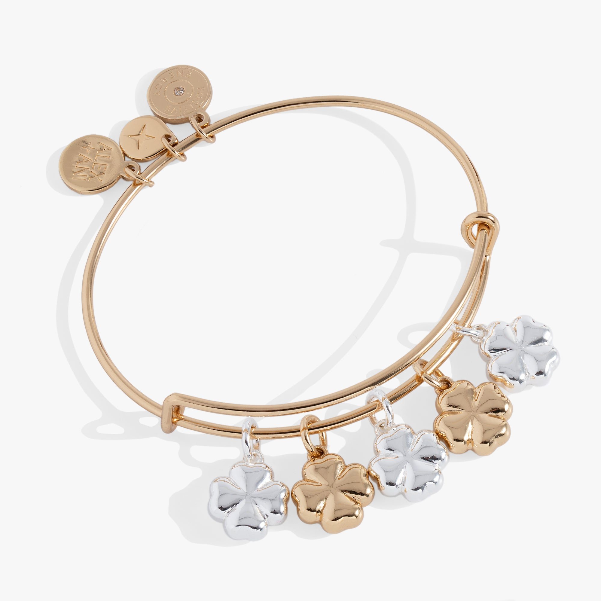 Image of Puffy Clover Multi-Charm Bangle