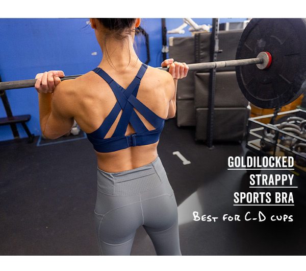 Goldilocked Strappy Sports Bra | Best for C-D Cups >