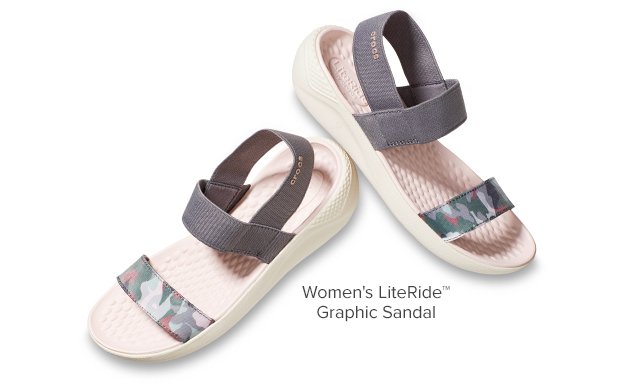 crocs women's literide graphic sandal