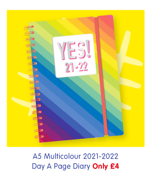 A5 Multicolour 2021-2022 Day a Page Diary