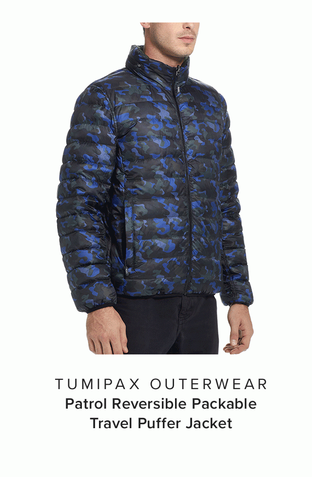 TUMIPAX Outerwear Patrol Reversible Packable Travel Puffer Jacket