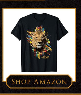 Disney Mufasa: The Lion King Movie Face and Textile Patterns T-Shirt